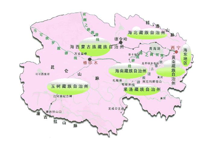 苏州到青海海东物流运输示意图