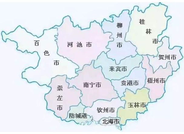 苏州到南宁物流公司运输区域图